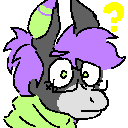 Teo'ne, the mascot of abtmtr.link, staring surprised at the viewer, with a question mark next to their head.
